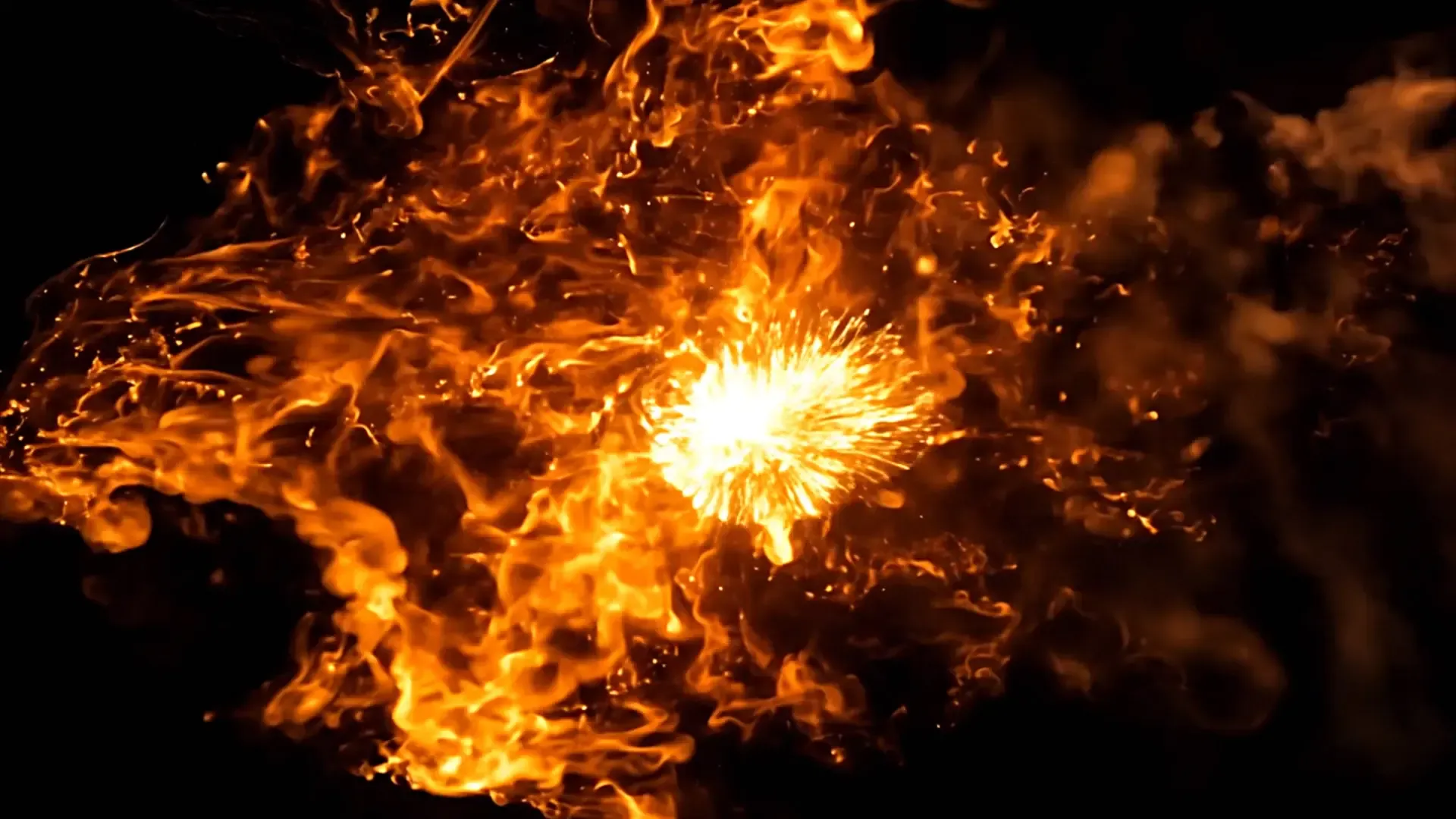 Explosive Fire Visual for Motion Graphics Overlay